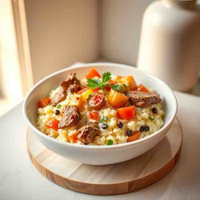 Egyptian Béchamel Rice - Veggie & Beef Recipe